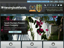 Tablet Screenshot of fencingsouthflorida.com